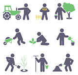 Agriculture. Set icons 