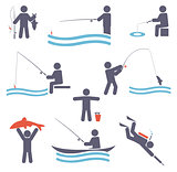 Fishing symbols
