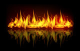 Vector fire flames