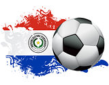 Paraguay Soccer Grunge Design
