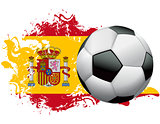 Spain Soccer Grunge Design