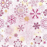 Christmas pink seamless pattern