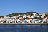 Panorama of Horta on Faial Azores Portugal