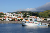 Port of Horta on Faial Azores Portugal