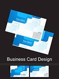 abstract blue business card