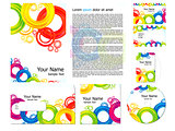 abstract colorful corporate id template 