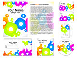 abstract colorful corporate id template