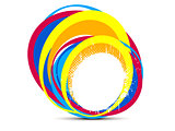 abstract creative rainbow splash circle