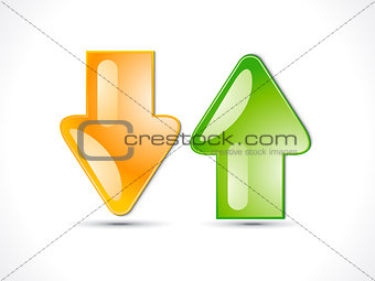 abstract upload download icon 