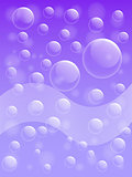  Air bubble on violet background