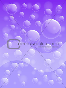  Air bubble on violet background