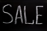 Word sale writtent on blackboard
