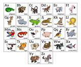 Cartoon Animal Alphabet Chart