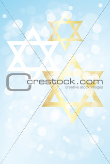Hanukkah card with copy space