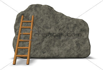 stone board and ladder