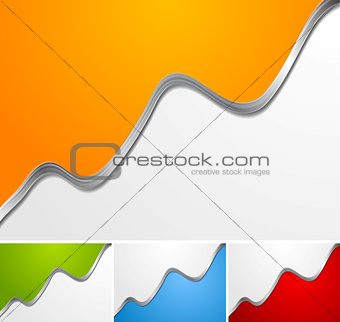 Bright abstract waves design