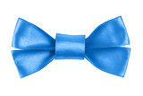 blue festive bow made from ribbon