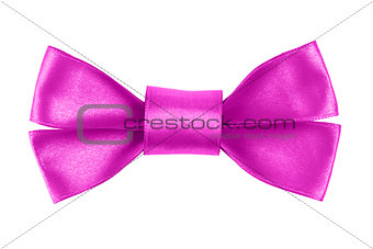 purple festive bow made from ribbon