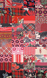 collection of quilt backgrounds - red