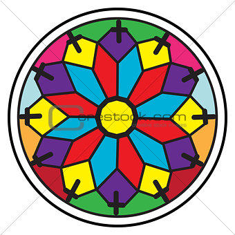 stained glass rosette