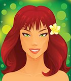 Beautiful Redhead Woman Portrait