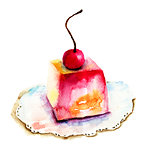 Cake with cherry