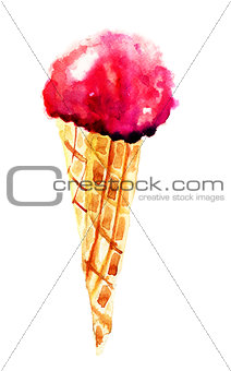 Ice creams with cone
