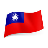 State flag of Taiwan, Republic of China.