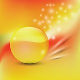 colorful background  with  yellow sphere