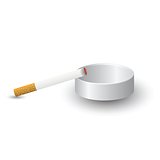 ashtray and cigarette