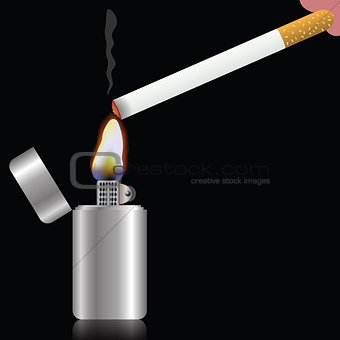 cigarette and  lighter