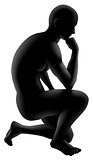 Thinker silhouette concept