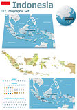 Indonesia maps with markers