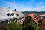 view on the red roofs in Marburg city