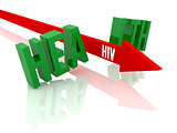 Arrow with word HIV breaks word Health.