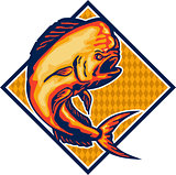 Dorado Dolphin Fish Mahi-Mahi Retro
