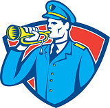 Soldier Blowing Bugle Crest