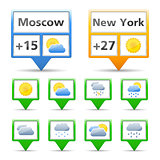 Weather indicators and icons
