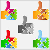 Puzzle Thumbs Up Symbol