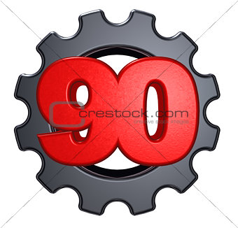 number and cogwheel