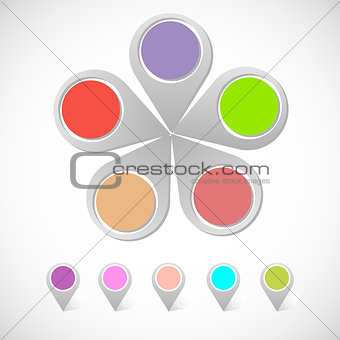 Colorful round pin pointer