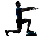 man exercising bosu workout fitness posture