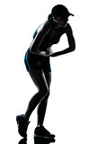 woman runner jogger tired breathless