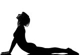 woman sun salutation yoga surya namaskar cobra pose