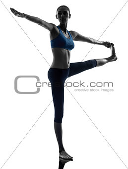 woman exercising yoga Hasta Padangusthasana