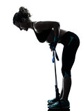 woman exercising gymstick fitness workout 