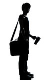 one young teenager school student boy or girl silhouette