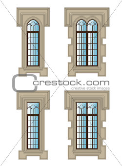 set of gothic windows