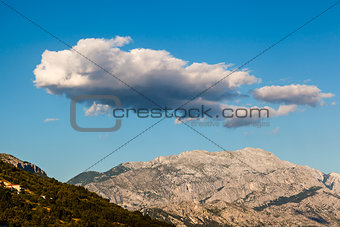 Clouds above Biokovo Mountain Range, Dalmatia, Croatia