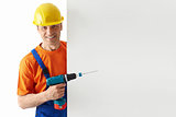 Man with a drill